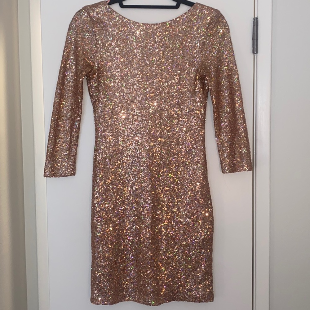 Topshop - Sparkly Light Pink Mini Dress